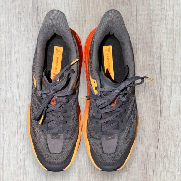 HOKA One One Speedgoat 5 Trail Running Shoes Vibram Mens 8.5D Gray Orange main image 12